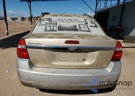 2005 Chevrolet Malibu из США, поврежденный, VIN 1G1ZS52F95F128203